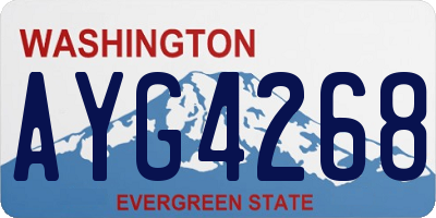WA license plate AYG4268