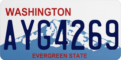 WA license plate AYG4269