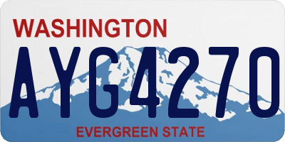WA license plate AYG4270