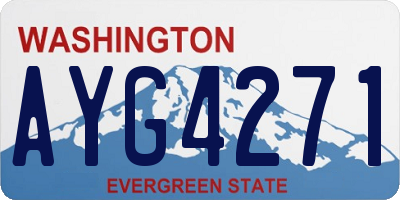 WA license plate AYG4271