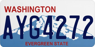 WA license plate AYG4272