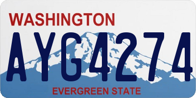 WA license plate AYG4274