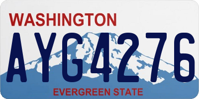 WA license plate AYG4276