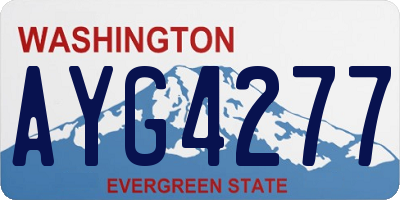 WA license plate AYG4277