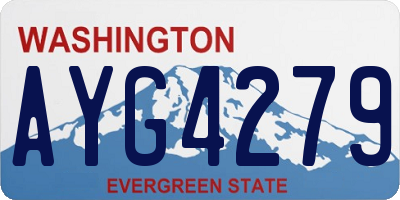 WA license plate AYG4279