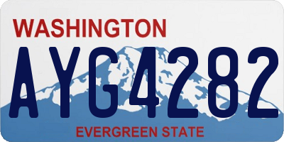 WA license plate AYG4282