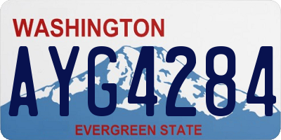 WA license plate AYG4284