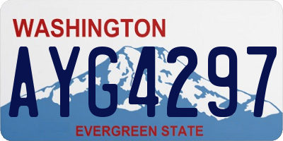 WA license plate AYG4297