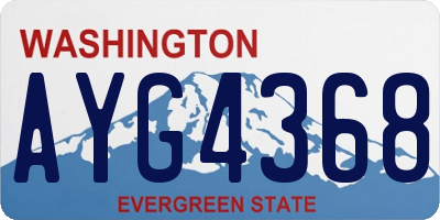 WA license plate AYG4368