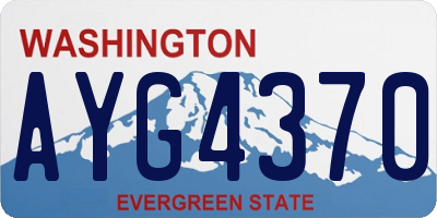 WA license plate AYG4370