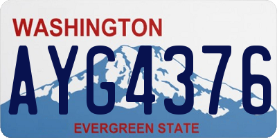 WA license plate AYG4376