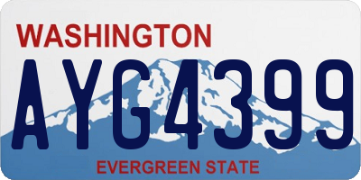 WA license plate AYG4399