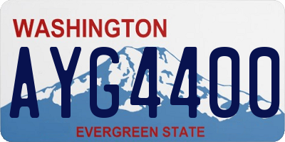 WA license plate AYG4400
