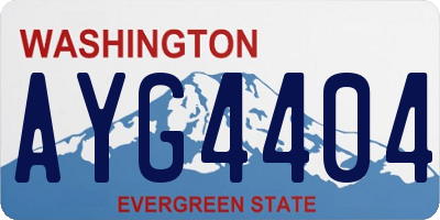 WA license plate AYG4404