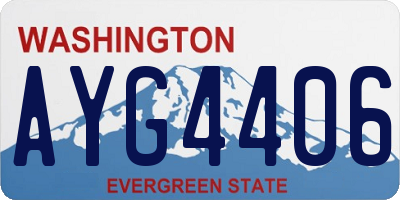 WA license plate AYG4406