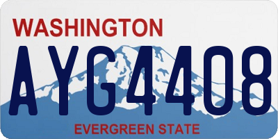 WA license plate AYG4408