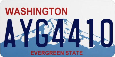 WA license plate AYG4410
