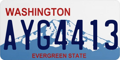 WA license plate AYG4413