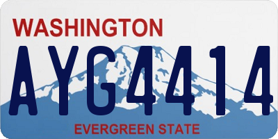 WA license plate AYG4414