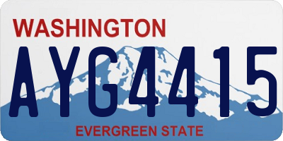WA license plate AYG4415
