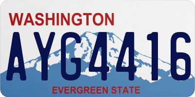 WA license plate AYG4416