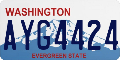 WA license plate AYG4424