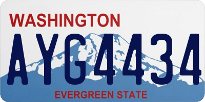 WA license plate AYG4434