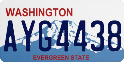 WA license plate AYG4438