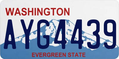WA license plate AYG4439