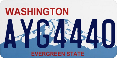 WA license plate AYG4440