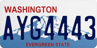 WA license plate AYG4443