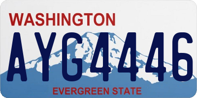 WA license plate AYG4446