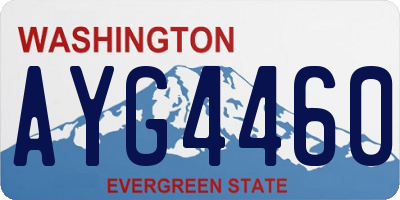 WA license plate AYG4460