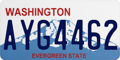 WA license plate AYG4462