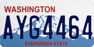 WA license plate AYG4464