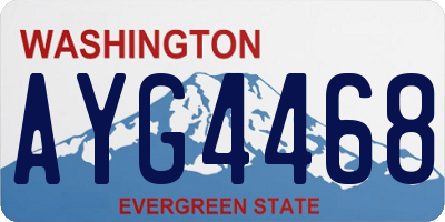 WA license plate AYG4468
