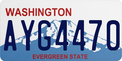 WA license plate AYG4470