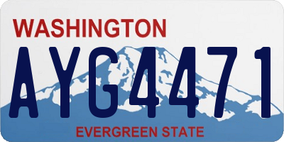 WA license plate AYG4471