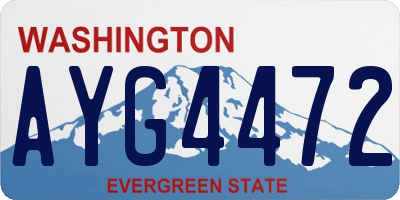WA license plate AYG4472