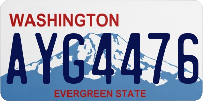 WA license plate AYG4476