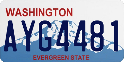 WA license plate AYG4481