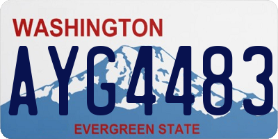 WA license plate AYG4483