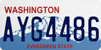 WA license plate AYG4486