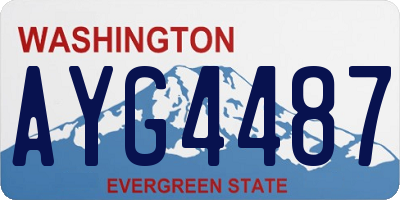 WA license plate AYG4487