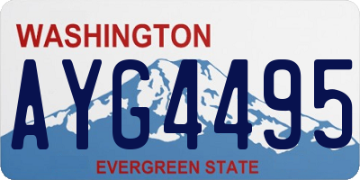 WA license plate AYG4495
