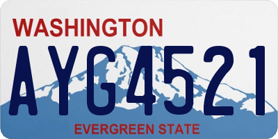 WA license plate AYG4521