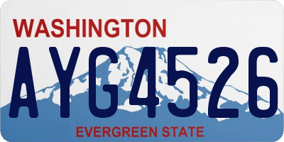 WA license plate AYG4526