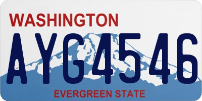 WA license plate AYG4546