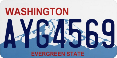 WA license plate AYG4569