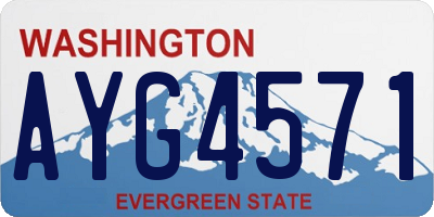 WA license plate AYG4571